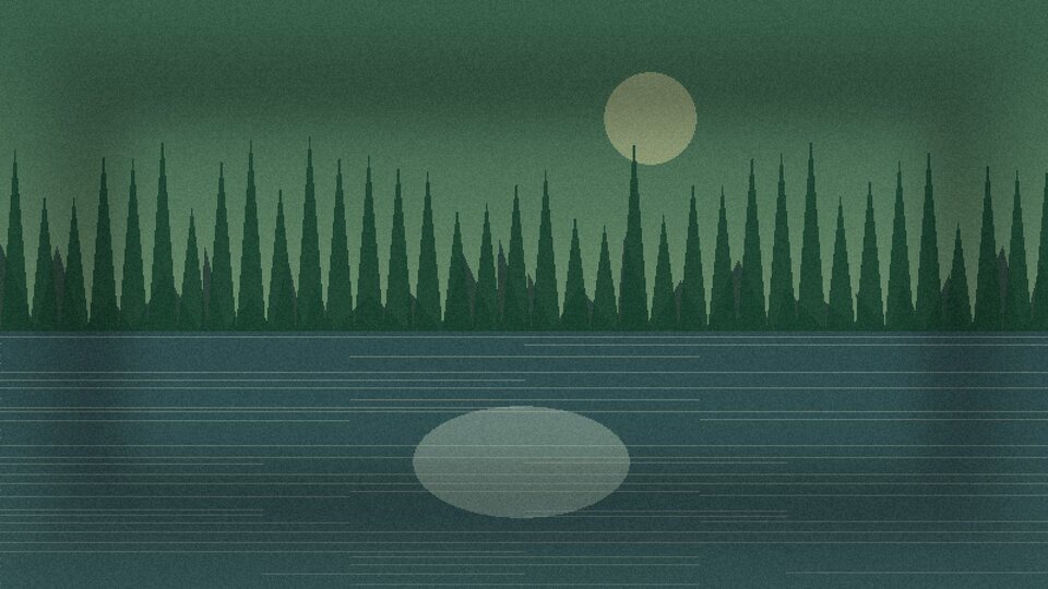 Лесное озеро на севере